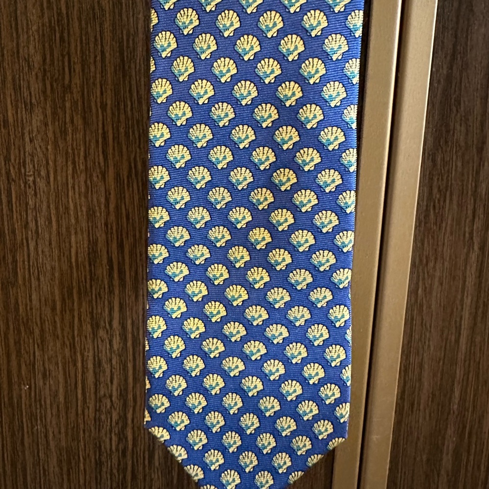 J. Crew Blue and Yellow Pattern Tie